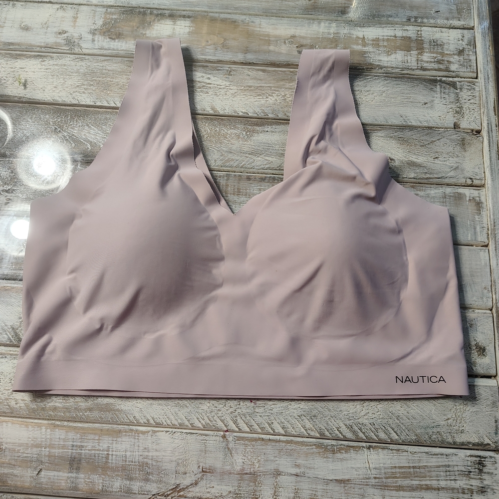Nautica Women's Soft Pink Seamless Bralette